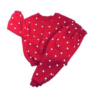 Old Navy Red Heart Jogger Set 18-24 Months